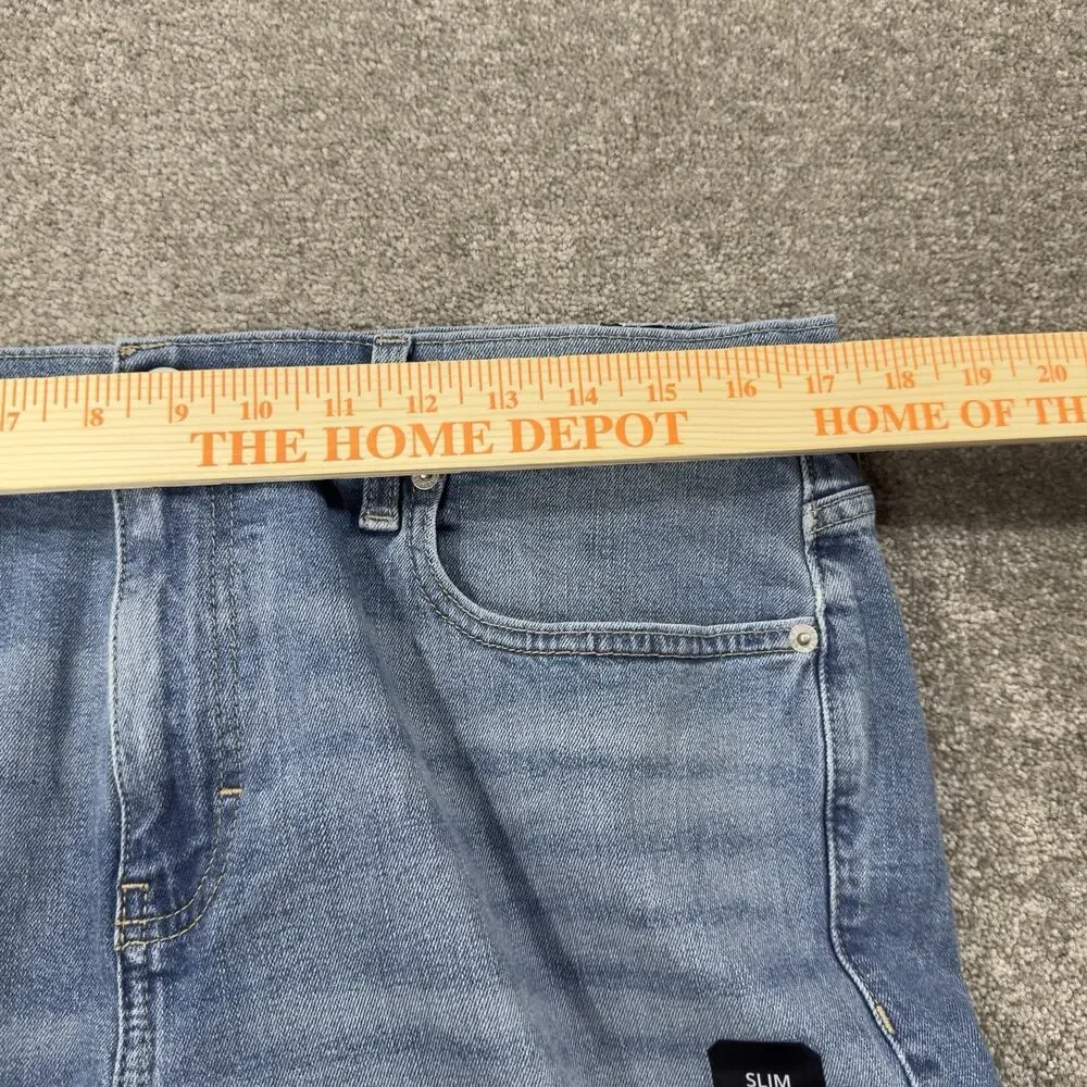 J.Crew‎ Mens Slim Signature Flex Jeans Light Wash Denim Blue 34x34 Stretch NWT